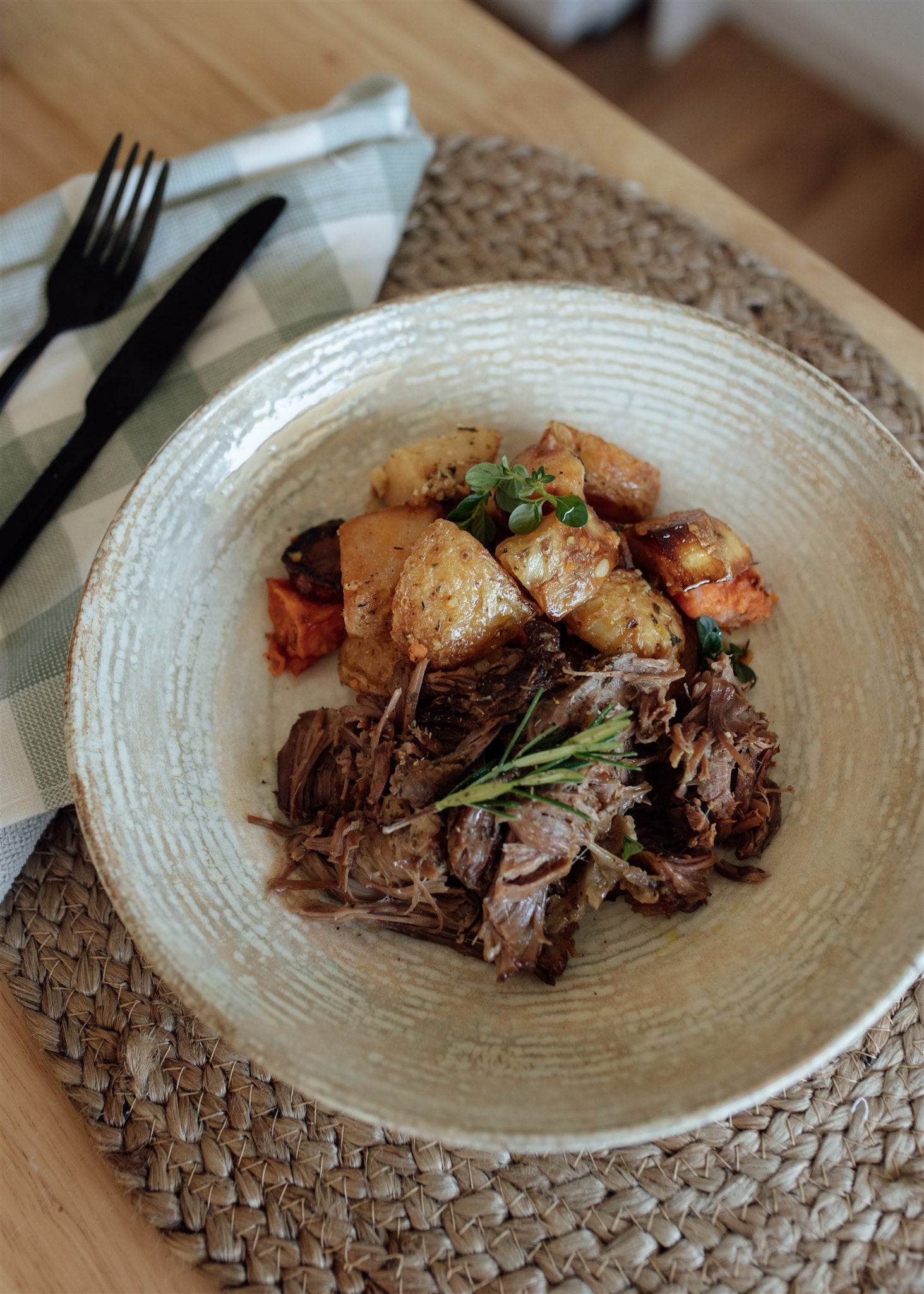 Greek Style Lamb & Roasted Vegetables